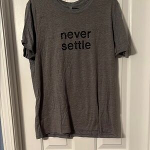 Fabletics Charcoal 'Never Settle' Tee